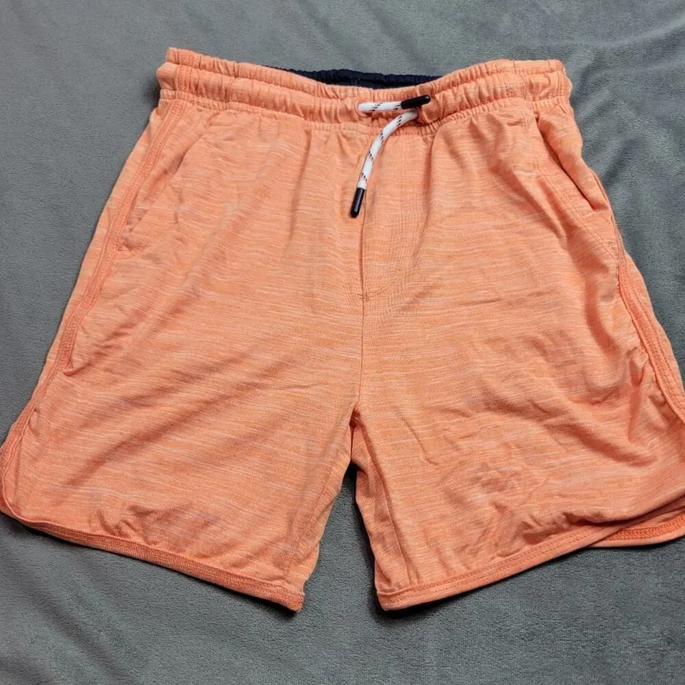 Tommy Bahama Shorts Boys Size 7/8 Orange Polyester Drawstring Elastic Waist